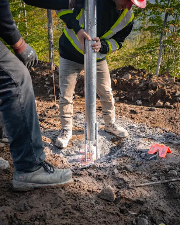 rallonge sur pieux solide durable